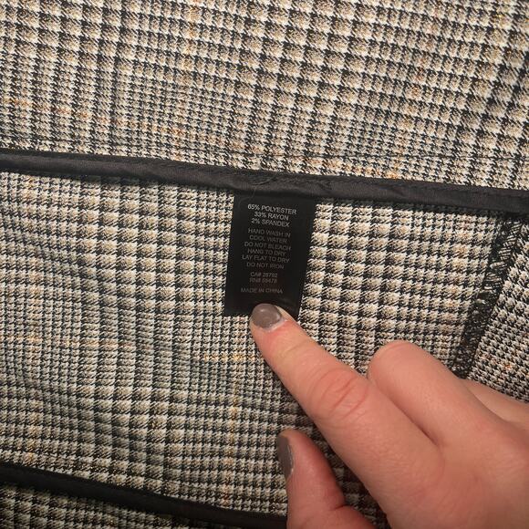 Joie Black White Plaid Open Front Blazer Jacket Size Medium - Picture 4 of 4